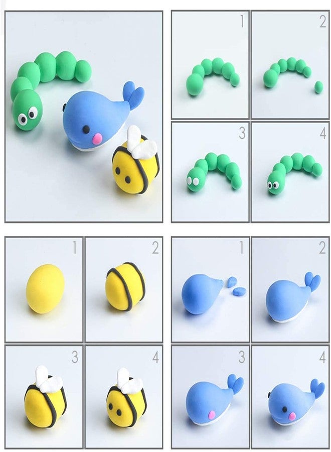 Oytra Polymer Clay Oven Bake Set 20 Colors Non Air Dry Plasticine PVC Material for Jewelry Earring Miniature Keychain Making for Beginners and Professional - Image 5